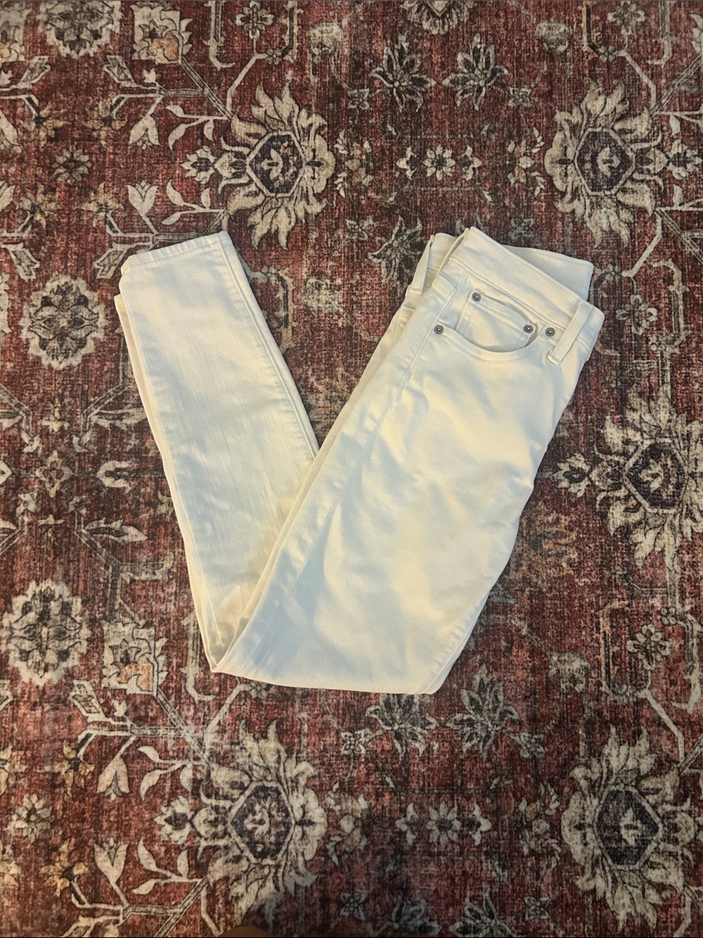 J. Crew White High Rise Skinny Jeans